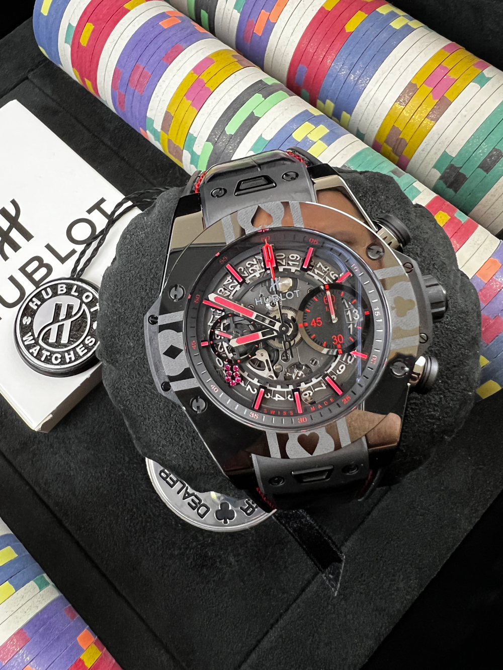 Часы Hublot Big Bang Unico World Poker Tour All Black Chronograph 45mm  411.CX.1113.LR.WPT17 37027