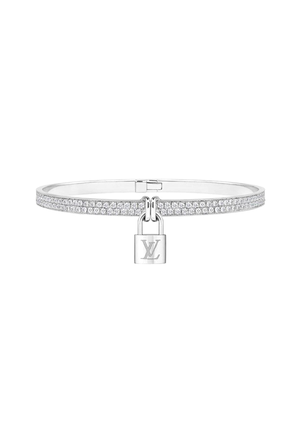 Lockit diamond bracelet in white gold, Louis Vuitton