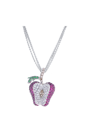 Подвеска RalfDiamonds Fruit Collection Apple White Gold & Diamonds & Ruby (39359)