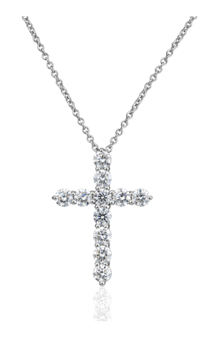 Крест Tiffany & Co LARGE 1.60 ct Platinum Cross (38081)