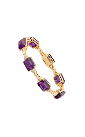 Браслет H.Stern Vintage Amethyst Yellow Gold & Diamonds Cocktail (38628)