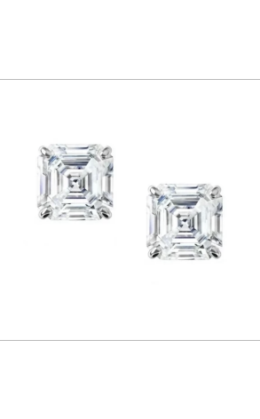 Пусеты GIA 1,00 CT D/VS1 - 1,02 CT D/VS1 Square Emerald Cut DIAMONDS (38395)