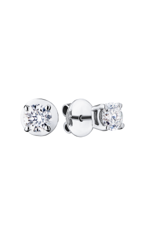 Пусеты GIA 1,01 ct I/SI1 - 1,01 ct I/SI2 Round Diamonds (38336)