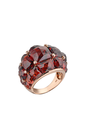 Кольцо  Garnets & Diamonds Rose Gold (39425)