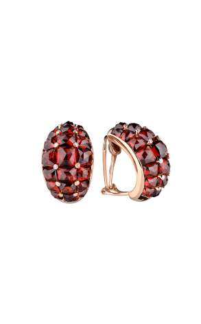 Серьги  Garnets & Diamonds Rose Gold (39370)