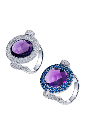 Кольцо De grisogono Amethyst & Diamond & Sapphire Ring (39587)