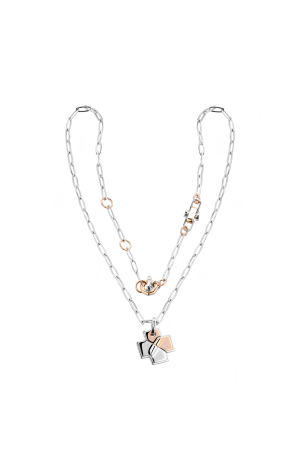 Крест Baraka Reversible Cross White & Rose Gold on Chain (38740)