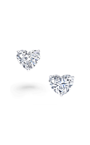 Пусеты GIA 1,03 CT I/VS1 - 1,02 CT I/VS2 Heart Cut DIAMONDS (38383)