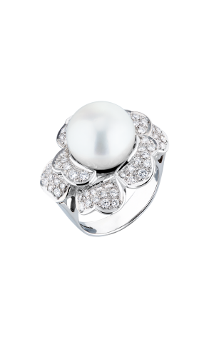 Кольцо RalfDiamonds 2,50 ct G/VS Round Cut Diamonds & 13.0 mm South Sea Pearl (38385)