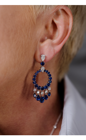 Серьги GRAFF Sapphire and Diamonds Gypsy Earrings GE (34727) №2
