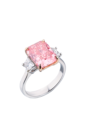 Кольцо GIA 5,02 ct Radiant Cut Fancy Vivid Pink/VVS1 (39500)