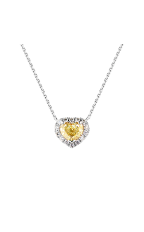 Подвеска DeRosa 1.01 ct Fancy Light Yellow/VS1 Diamond Heart N5421179 (39758)