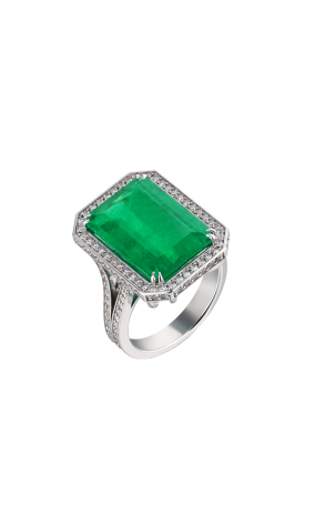 Кольцо  9,20 ct Natural Emerald Colombia (38507)