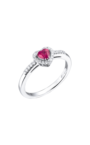 Кольцо Mercury 0,27 ct Heart Ruby & Diamonds & White Gold MR18749WR (39524)