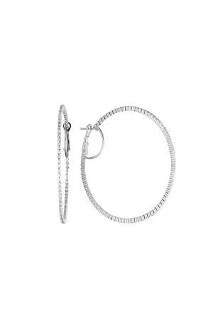 Серьги  3.65 ct Round Diamonds Hoop (38846)