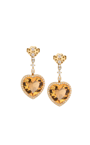 Комплект DeRosa Heart Cut Citrines & Round Diamonds set (38426) №3