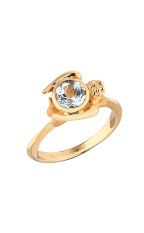 Кольцо Carrera y Carrera Baby Cupid Blue Topaz Yellow Gold (38284)