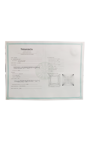 Кольцо Tiffany & Co Square Cut 0.27 ct I/VVS2 in Platinum (38175) №2