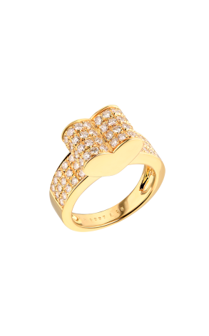 Кольцо Van Cleef & Arpels Vintage Heart Yellow Gold & Diamonds (39213)