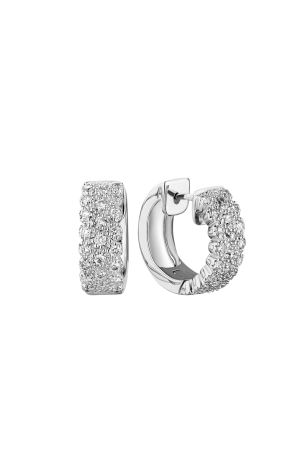 Серьги  0,70 ct G/SI1 White Gold & Round Diamonds Hoop (38315)