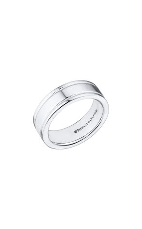 Кольцо Tiffany & Co Double Milgrain Band Ring in Platinum 15,0 (48) 60002449 (39446)