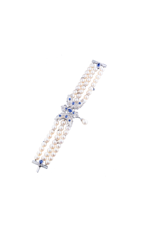 Браслет RalfDiamonds Natural Diamonds & Sapphires & 7.0 mm Pearl Vintage Style RDB (38499)