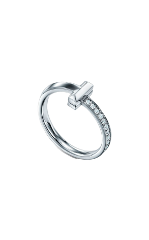 Кольцо Tiffany & Co T1 Ring in White Gold with Diamonds 67795555 (39261)