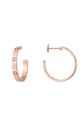 Серьги Cartier LOVE Hoop Medium Model 6 Diamonds Rose Gold B8301433 (39764)