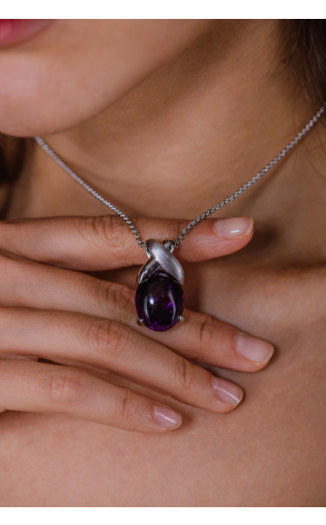 Подвеска  White Gold & Amethyst (38555) №3