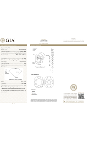 Колье GIA 2,07 ct Fancy Light Grayish Greenish Yellow/VVS2 (39137) №2