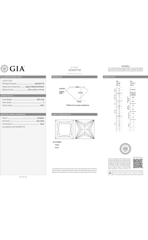 Кольцо GIA 2.05 ct F/VVS1 Square Cut Diamond (39646) №2