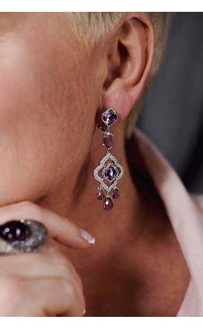 Серьги Chopard Imperiale Amethyst & Diamonds Earrings 849723-1001 (32268) №2