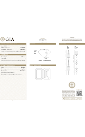 Кулон GIA 3,03 ct H/IF Emerald Cut Diamond (38288) №2