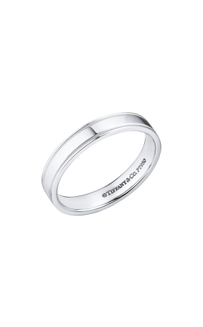 Кольцо Tiffany & Co Double Milgrain Band Ring in Platinum 19,5 (61) (39447)