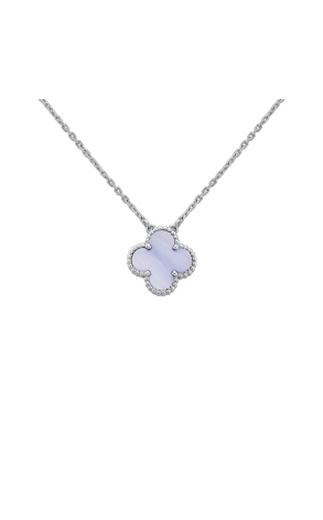 Подвеска Van Cleef & Arpels Vintage Alhambra White Gold Chalcedony VCARD34900 (38448)