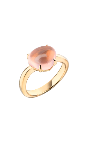 Кольцо Bvlgari Mediterranean Eden Yellow Gold & Pink Quartz (39356)