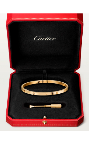 Браслет Cartier Yellow Gold Small Model 6 Diamonds CRB6047217 (37533) №3