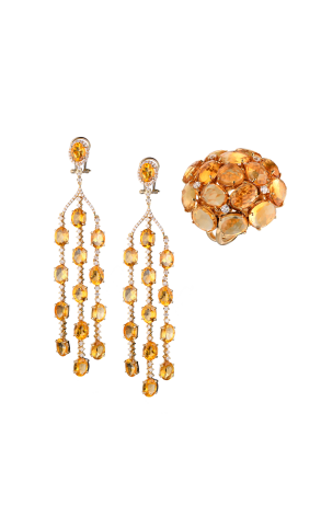 Комплект  Citrine & Diamonds в стиле Casato (38094)