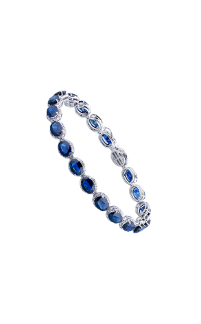 Браслет  17,5 ct Bark Blue Natural Sapphires & 1.25 ct Natural Diamonds (39511)