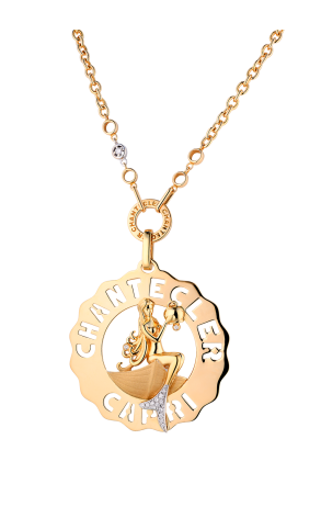 Подвеска Chantecler Capri Logo Mermaid Yellow Gold & Diamonds (38273)