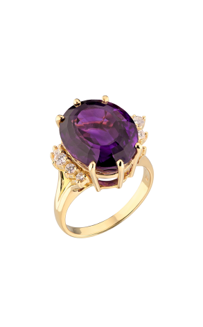 Кольцо H.Stern Amethyst Diamond Gold Cocktail (38627)