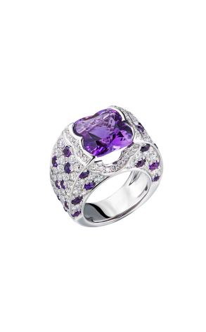 Кольцо Mauboussin 8.7 ct Faceted Amethyst & 3.8 ct Diamonds Ring (39812)