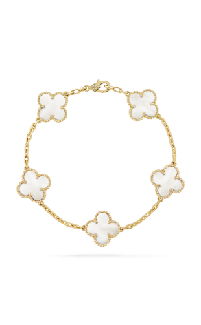 Браслет Van Cleef & Arpels Vintage Alhambra 5 Motifs Yellow Gold Mother-of-Pearl VCARA41800 (38256)