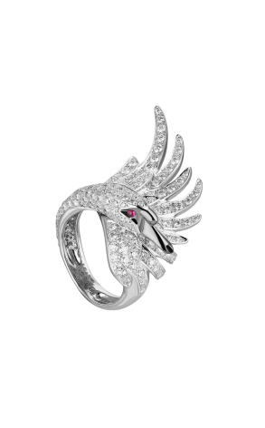 Кольцо Boucheron CYPRIS, THE SWAN RING BLACK SAPPHIRES & White Diamonds JRG01476; JRG01477 (38290) №2