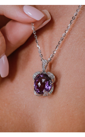 Комплект Gianni Lazzaro White Gold Amethyst & Diamonds Set (37668) №8