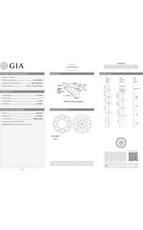 Пусеты GIA 1.01 F/VVS2 - 1.00 ct F/VVS2 EXEXEX Round Cut Diamonds (39635) №2