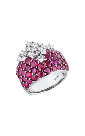 Кольцо Damiani Diamonds & Ruby White Gold (38494)