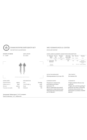 Серьги  6,40 ct Round Diamonds & White Gold (39376) №2