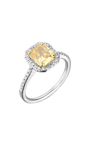 Кольцо GIA 2,09 ct Radiant Cut Fancy Yellow/VVS1 (38073)