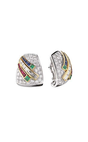 Серьги RalfDiamonds Diamond & Ruby & Sapphire & Emerald RDE (38193)